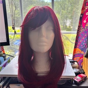 Long Burgundy wig (RL01)